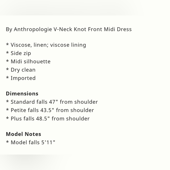 Anthropologie V-neck knot Front Midi Dress - Picture 13 of 13